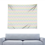 Pastel Chevron Pattern Print Tapestry