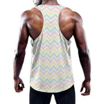 Pastel Chevron Pattern Print Training Tank Top