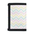 Pastel Chevron Pattern Print Trifold Wallet