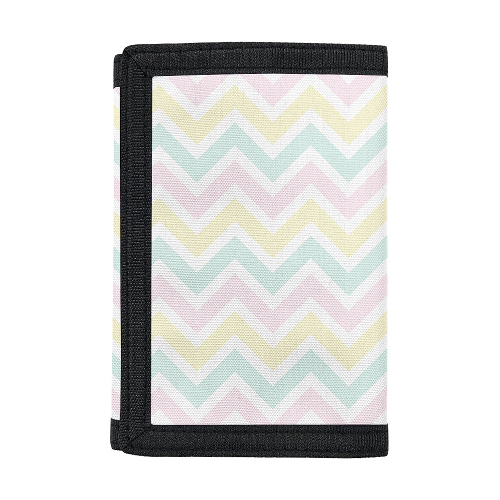 Pastel Chevron Pattern Print Trifold Wallet