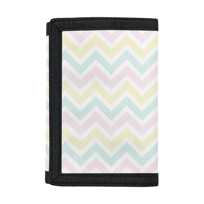 Pastel Chevron Pattern Print Trifold Wallet