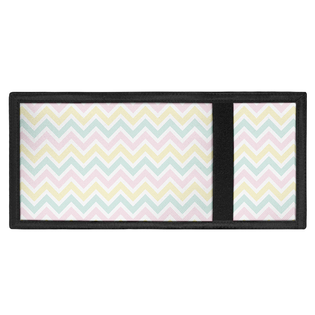 Pastel Chevron Pattern Print Trifold Wallet