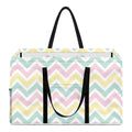 Pastel Chevron Pattern Print Utility Tote Bag
