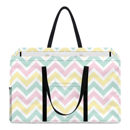 Pastel Chevron Pattern Print Utility Tote Bag