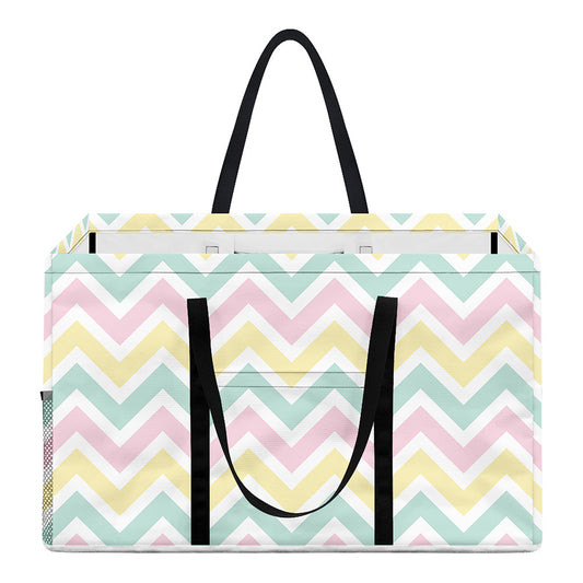 Pastel Chevron Pattern Print Utility Tote Bag