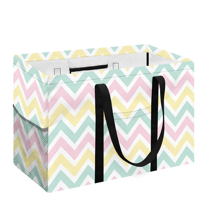 Pastel Chevron Pattern Print Utility Tote Bag