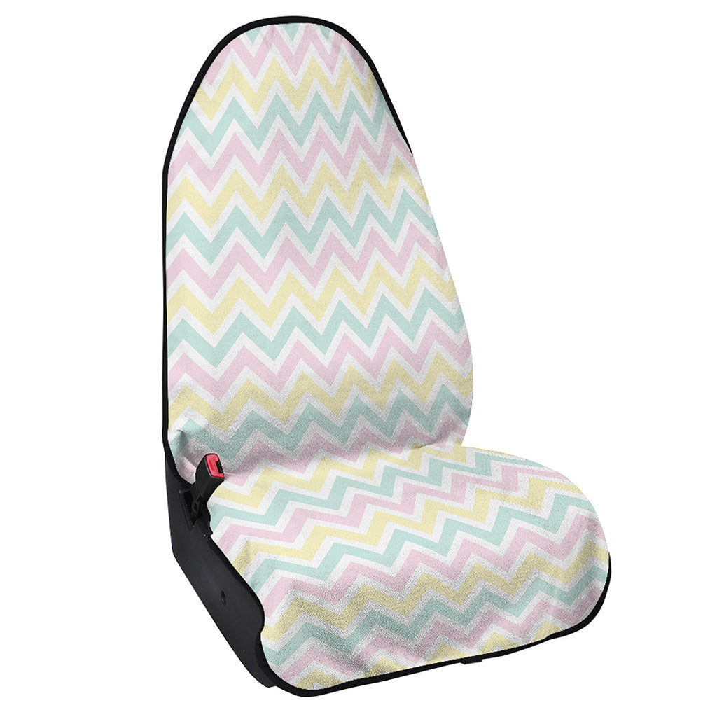 Pastel Chevron Pattern Print Waterproof Car Seat Cover