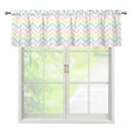 Pastel Chevron Pattern Print Window Valance