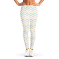 Pastel Chevron Pattern Print Women's Leggings