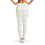 Pastel Chevron Pattern Print Women's Leggings