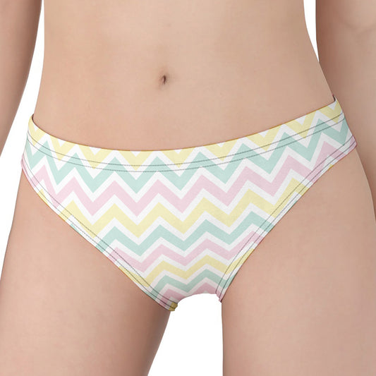 Pastel Chevron Pattern Print Women's Panties