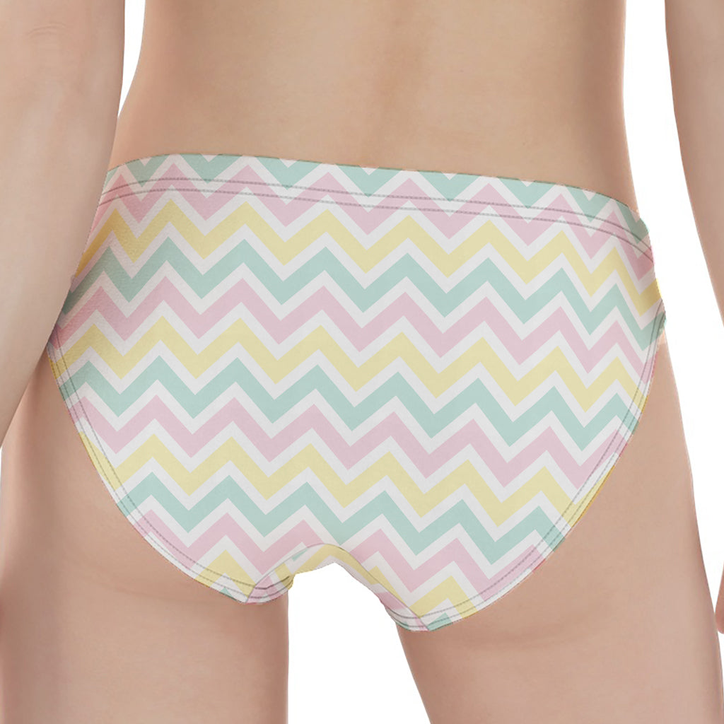 Pastel Chevron Pattern Print Women's Panties