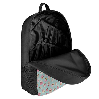 Pastel Cupcake Pattern Print 17 Inch Backpack