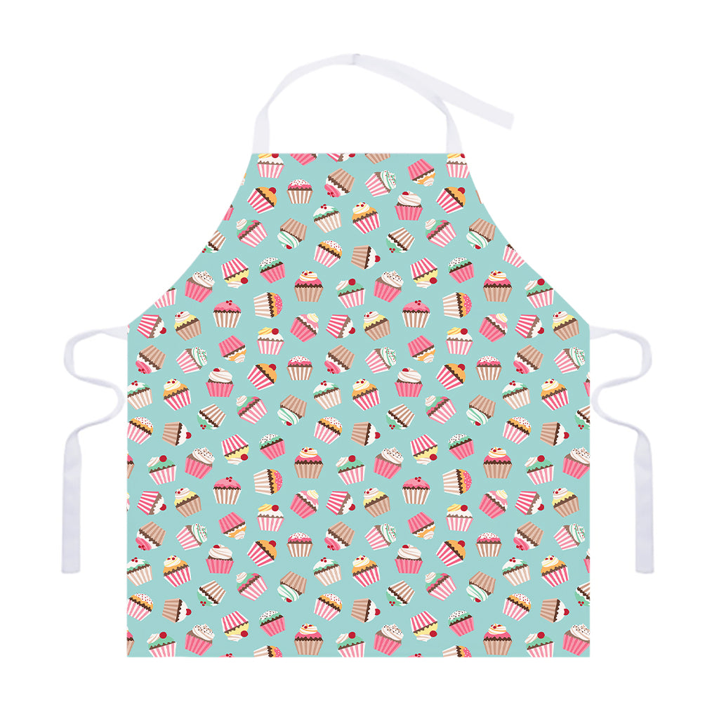 Pastel Cupcake Pattern Print Adjustable Apron