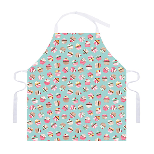 Pastel Cupcake Pattern Print Adjustable Apron
