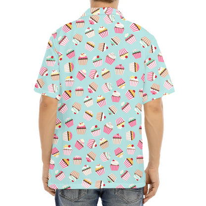 Pastel Cupcake Pattern Print Aloha Shirt