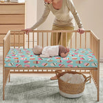 Pastel Cupcake Pattern Print Baby Crib Sheet