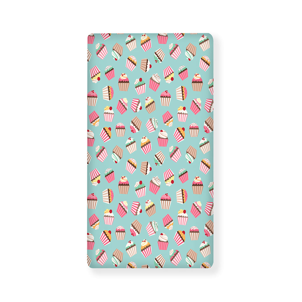 Pastel Cupcake Pattern Print Baby Crib Sheet