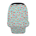 Pastel Cupcake Pattern Print Baby Seat Cover