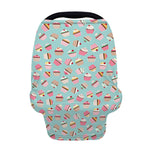 Pastel Cupcake Pattern Print Baby Seat Cover