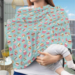 Pastel Cupcake Pattern Print Baby Seat Cover
