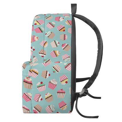 Pastel Cupcake Pattern Print Backpack