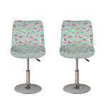Pastel Cupcake Pattern Print Bar Stool Covers