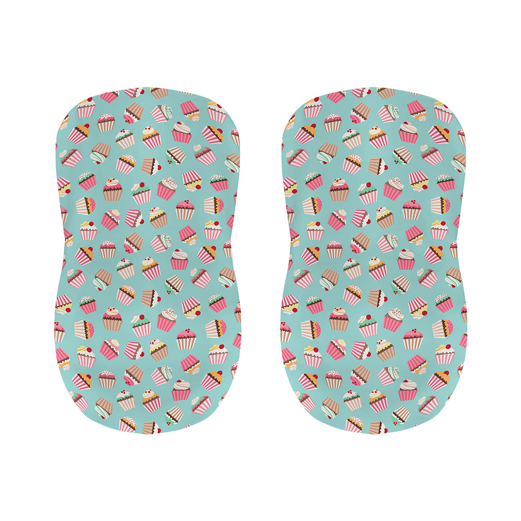 Pastel Cupcake Pattern Print Bar Stool Covers