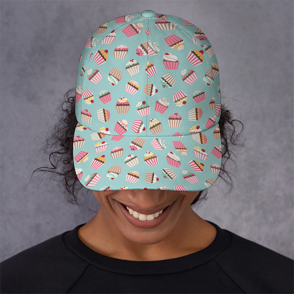 Pastel Cupcake Pattern Print Baseball Cap