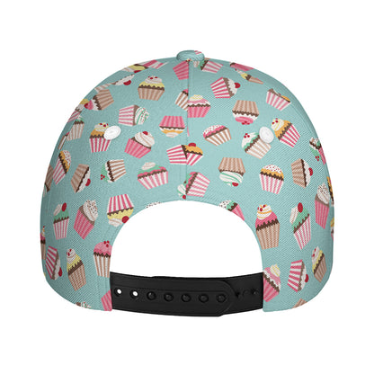 Pastel Cupcake Pattern Print Baseball Cap