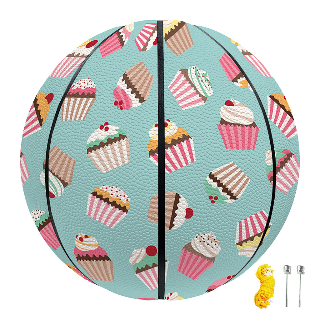 Pastel Cupcake Pattern Print Basketball