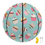 Pastel Cupcake Pattern Print Basketball