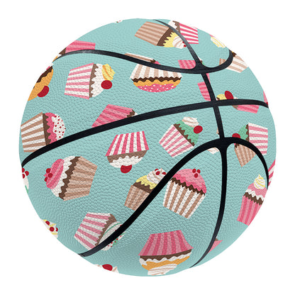 Pastel Cupcake Pattern Print Basketball