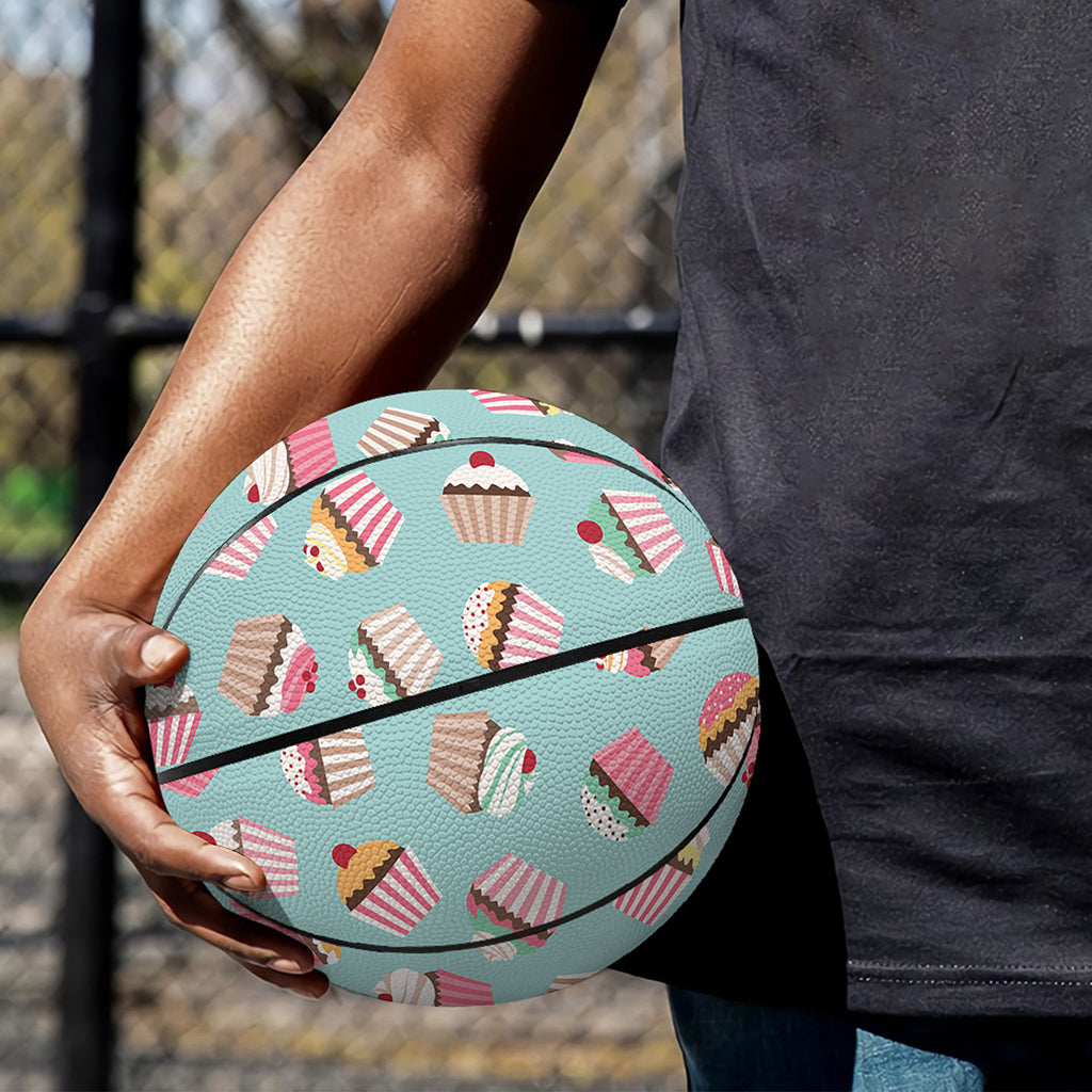 Pastel Cupcake Pattern Print Basketball