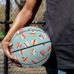 Pastel Cupcake Pattern Print Basketball