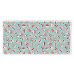 Pastel Cupcake Pattern Print Beach Towel