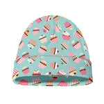 Pastel Cupcake Pattern Print Beanie