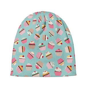 Pastel Cupcake Pattern Print Beanie