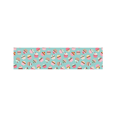Pastel Cupcake Pattern Print Bed Runner