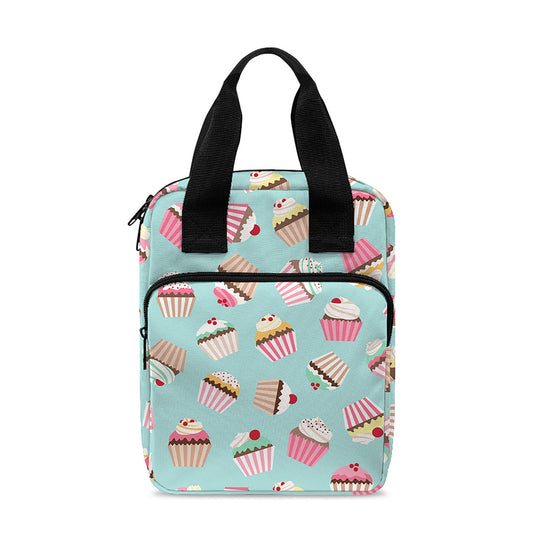 Pastel Cupcake Pattern Print Bible Tote Bag