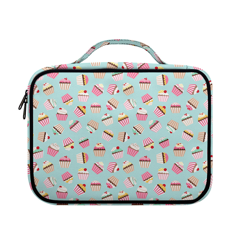 Pastel Cupcake Pattern Print Briefcase Bible Bag