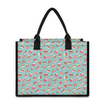 Pastel Cupcake Pattern Print Canvas Tote Bag
