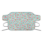 Pastel Cupcake Pattern Print Car Windshield Snow Cover