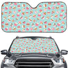 Pastel Cupcake Pattern Print Car Windshield Sun Shade