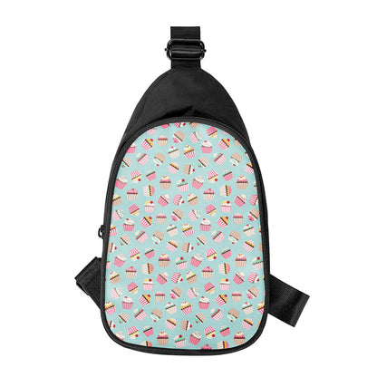 Pastel Cupcake Pattern Print Chest Bag