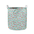 Pastel Cupcake Pattern Print Collapsible Laundry Basket