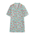 Pastel Cupcake Pattern Print Cotton Hawaiian Shirt