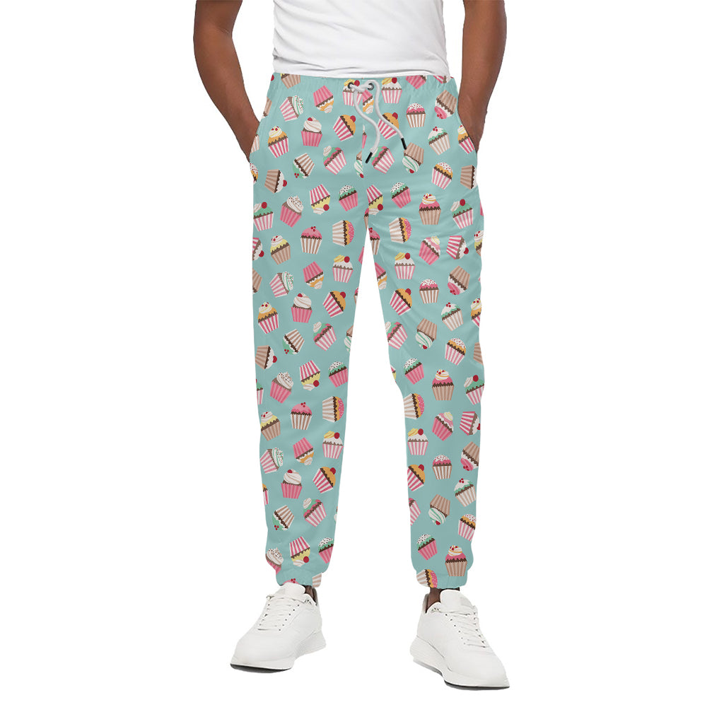 Pastel Cupcake Pattern Print Cotton Pants