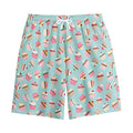 Pastel Cupcake Pattern Print Cotton Shorts