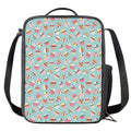 Pastel Cupcake Pattern Print Crossbody Lunch Bag